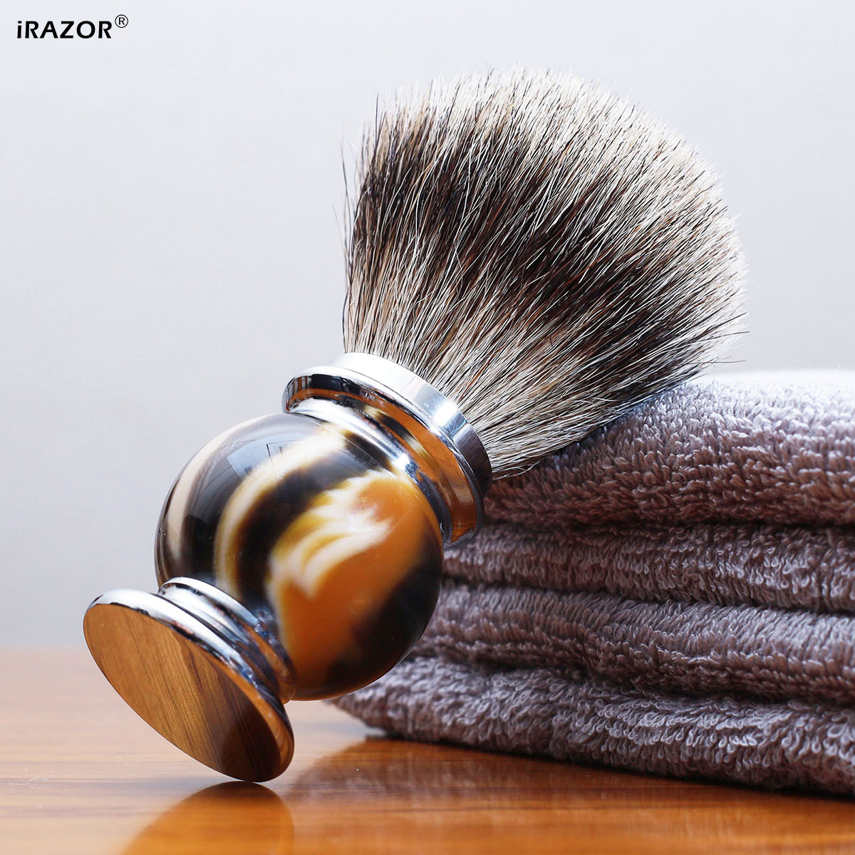 iRAZOR 실버팁 면도 브러쉬 (남성용), 초극세사  - Men'S Grooming Essentials 리뷰 및 가격